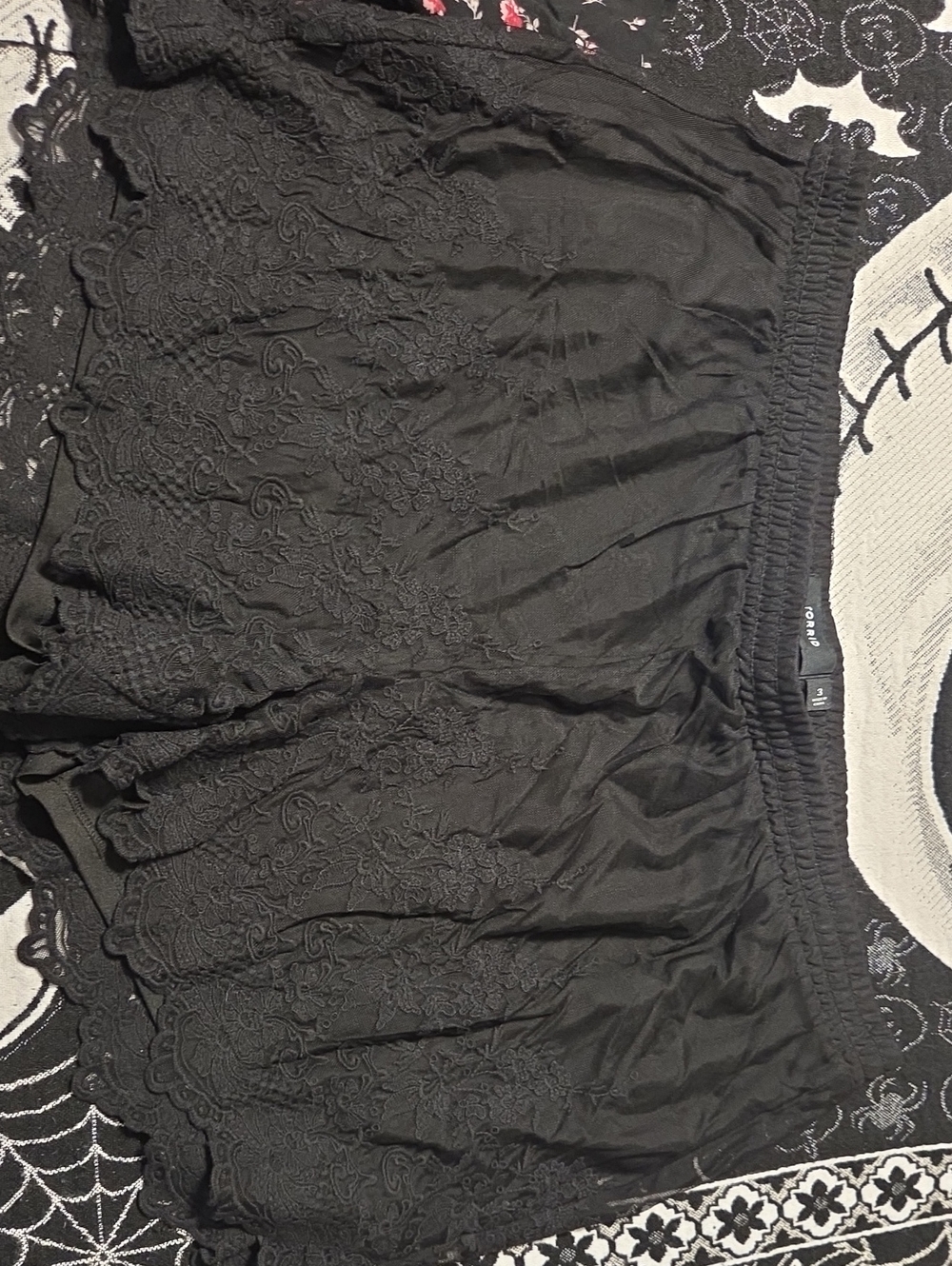 Torrid Black Lace-Trim Shorts